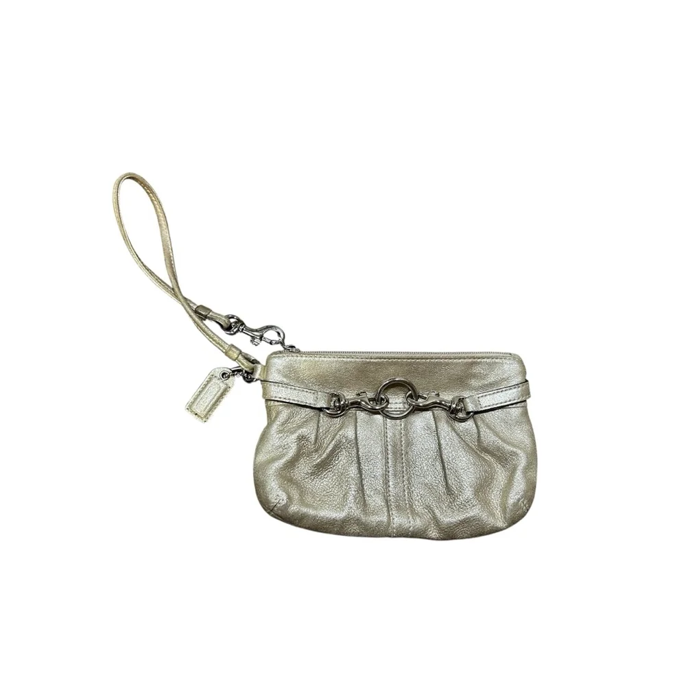 Coach Gold Wristlet Small